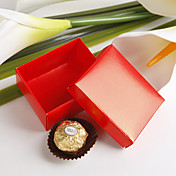 Round Red Favor Box (Set of 12)