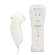 2-in-1 MotionPlus Remote Controller and Nunchuk + Case for Wii/Wii U (White)