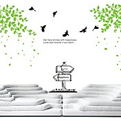 les oiseaux et les arbres en stickers muraux printemps (1985-P27)