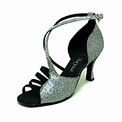 Sparkling Glitter/ Velvet Upper Dance Shoes Ballroom Latin Shoes for Women More Colors