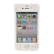 Protective Cartoon Back & Front Case for iPhone 4 / 4S (Pink Bowknot)
