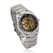 mujeres hermosas es de acero inoxidable reloj de pulsera mecánico