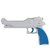controlador de arma de luz para wii / wii u (branco + azul)