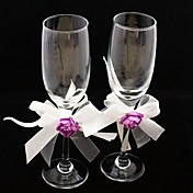 Rose Garden Wedding Toasting Glasses