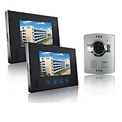 Wired Intercom 7 Inch Touch Screen Video Door Phone with ABS Camera (1 Camera To 2 Monitors)