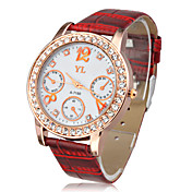 Nuevo Reloj Pulsera Quartz de Correa Roja Especial