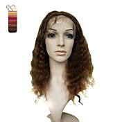 Full Lace Medium Long Deep Wave 100% India Reme Hair Wig Multiple Colors To Choose