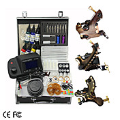 3 Handmade Damascus Tattoo Gun Kit with LCD Power