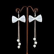 imiterte perler / sateng med aluminiumsfelger plating brude earrings