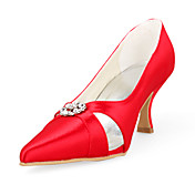 Satin Upper Stiletto Heel Pumps Wedding Shoes More Colors