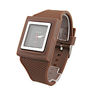 Marvelous Ladies' Quartz Movement Silicone With Rectangle Shape Wrist Watch(More Colors)