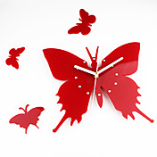 DIY Butterfly Design Analog Wall Clock (Random Color)