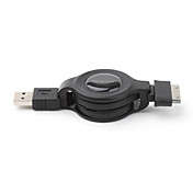 einziehbaren USB-Kabel mit Apfel 30pin Port