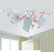 blomster loftslampe med 4 lys i Rose decorration
