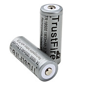 TrustFire 18500 1800mAh 3.7V Rechargeable Battery with PCB (2-Pack)
