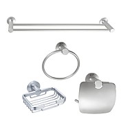 Aluminum 4-piece Bathroom Accessory Set (1041-LES-6102+6107+6108+6109)