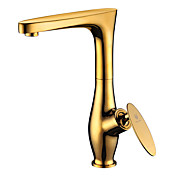 Ti-PVD Finish Solid Brass Contemporary Centerset Kitchen Faucet