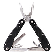aço inox multi-funções bolso toolkit alicate dobrável - preto