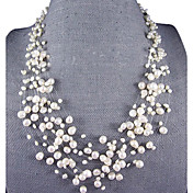 15 Strand 4-8MM Pearl Necklace – 18-22.5 Inch
