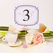 Square Table Number Card – Interlocking Hearts (Set of 10)