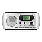 multifunctionele draagbare zonne-energie 3-LED-zaklamp (AM, FM radio)