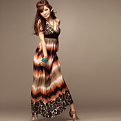 Halter/V-neck Chiffon Maxi Dress (More Colors)