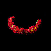 rød tusenfryd blomsterpike krans / headpiece