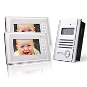 Two 7 Inch Color TFT LCD Video Door Phone Intercom System (1 Alloy Camera)