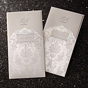 Regal Luxury Folded Wedding Invitation In Ivory (Set of 50)
