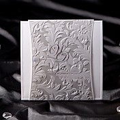gorgous Silber geprägt gefalteten Hochzeitseinladung (set of 50)