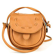 Ladies'  Round Faux Leather Cross Body/Mini Bag