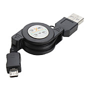 usb retrattile a cavo micro usb (nero)