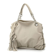 Stylish Lady's PU Handbag With Tassels / Chains Handles