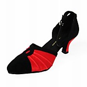 Customized Satin And Velvet Latin/Ballroom Dance Performance Shoes (More Colors)