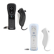 Par de Comandos Remotos e Nunchuck MotionPlus para Wii (Preto e Branco)