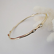 Ladies' Rhinestone Bracelets In Gold Alloy