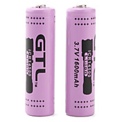 gtl icr14500 3.7v recargable li-ion 14500 batería (2-pack, 1600mAh)