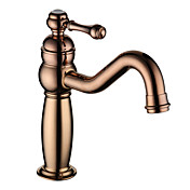 Antique Centerset Bathroom Sink Faucet (Rose Gold Finish)