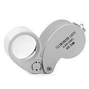 Mini 40x 25mm Schmuck Lupe Lupe mit LED