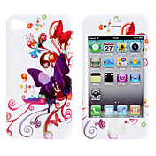 Protective Smooth Polycarbonate Front and Back Case for iPhone 4 and iPhone 4S (Butterflies)