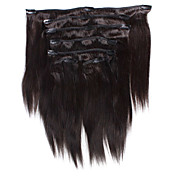 12 Inch 7 Pcs 100% Indian Remy Hair Machine Made Silky Straight Clip In Hair Extenions Multiple Colors Available