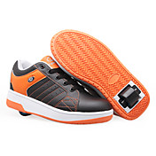 Middle wheel single roller shoes(Black,Orange)