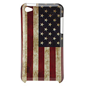 Retro beskyttende hård cover til iPod Touch 4 (US Flag og Avis)