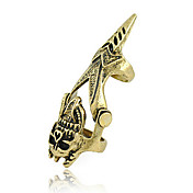 Long Skull Ring With 2 Bands