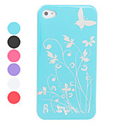 Protective Smooth Polycarbonate Front and Back Case for iPhone 4 and iPhone 4S (Butterfly, Assorted colors)