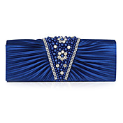 Satin With Imitation Pearl Clutch/Evening Bag (More Colors)