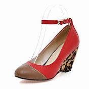 Leatherette Closed Toe Wedges With Buckle For Party/Evening/Office (More Colors)