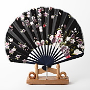 Black Shell Shaped Hand Fan (Set of 4)