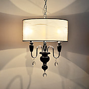 3-Light Pendant Light with Crystal Decoration