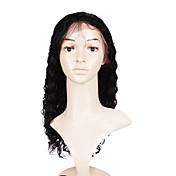 Glue-Less Hand-tied Lace Front Body Curly 16 Inch Indian Remy Hair Wig